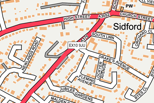 EX10 9JU map - OS OpenMap – Local (Ordnance Survey)