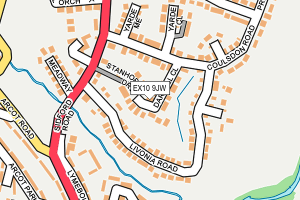 EX10 9JW map - OS OpenMap – Local (Ordnance Survey)