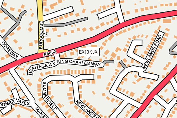 EX10 9JX map - OS OpenMap – Local (Ordnance Survey)