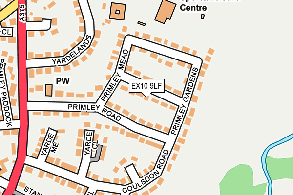 EX10 9LF map - OS OpenMap – Local (Ordnance Survey)