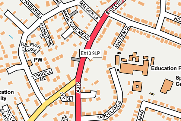 EX10 9LP map - OS OpenMap – Local (Ordnance Survey)