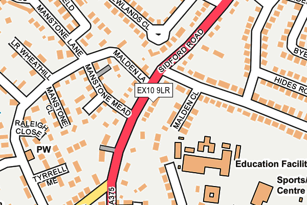 EX10 9LR map - OS OpenMap – Local (Ordnance Survey)