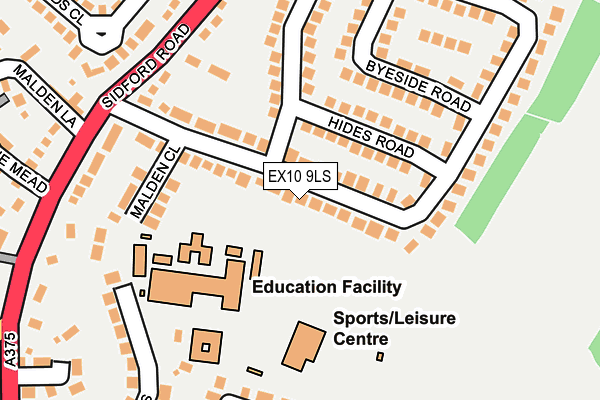 EX10 9LS map - OS OpenMap – Local (Ordnance Survey)