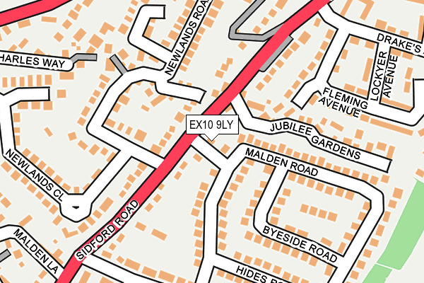 EX10 9LY map - OS OpenMap – Local (Ordnance Survey)