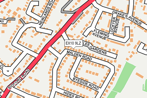 EX10 9LZ map - OS OpenMap – Local (Ordnance Survey)