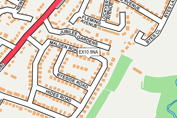 EX10 9NA map - OS OpenMap – Local (Ordnance Survey)