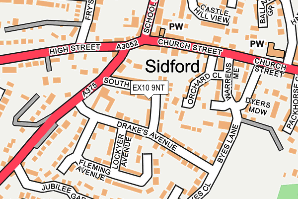 EX10 9NT map - OS OpenMap – Local (Ordnance Survey)