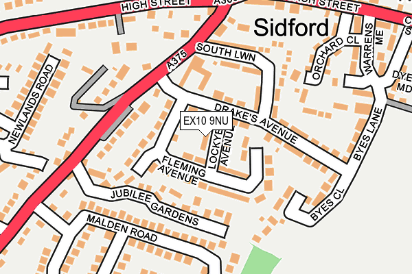 EX10 9NU map - OS OpenMap – Local (Ordnance Survey)