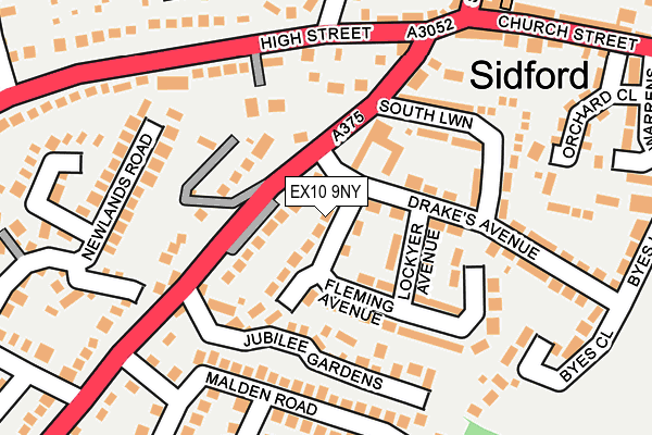 EX10 9NY map - OS OpenMap – Local (Ordnance Survey)