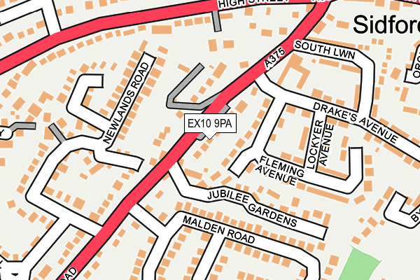 EX10 9PA map - OS OpenMap – Local (Ordnance Survey)