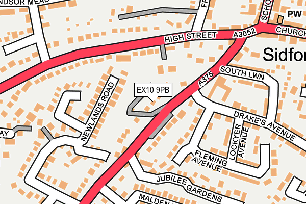 EX10 9PB map - OS OpenMap – Local (Ordnance Survey)