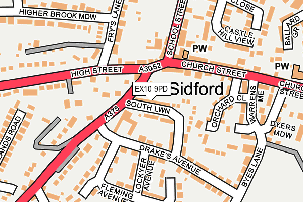 EX10 9PD map - OS OpenMap – Local (Ordnance Survey)