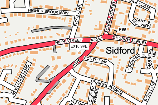 EX10 9PE map - OS OpenMap – Local (Ordnance Survey)