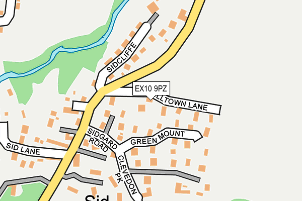 EX10 9PZ map - OS OpenMap – Local (Ordnance Survey)