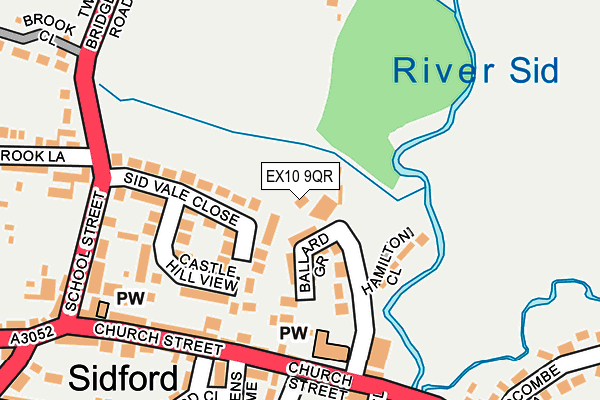 EX10 9QR map - OS OpenMap – Local (Ordnance Survey)