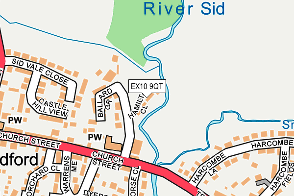 EX10 9QT map - OS OpenMap – Local (Ordnance Survey)