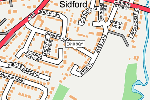 EX10 9QY map - OS OpenMap – Local (Ordnance Survey)