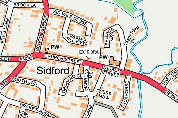 EX10 9RA map - OS OpenMap – Local (Ordnance Survey)