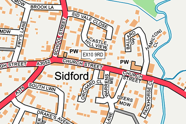 EX10 9RD map - OS OpenMap – Local (Ordnance Survey)