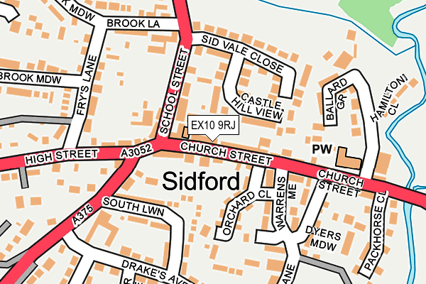 EX10 9RJ map - OS OpenMap – Local (Ordnance Survey)