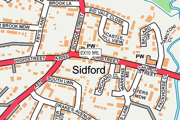 EX10 9RL map - OS OpenMap – Local (Ordnance Survey)