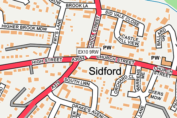 EX10 9RW map - OS OpenMap – Local (Ordnance Survey)