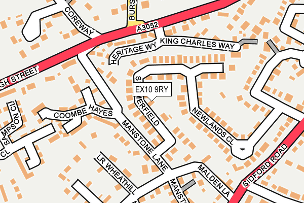 EX10 9RY map - OS OpenMap – Local (Ordnance Survey)