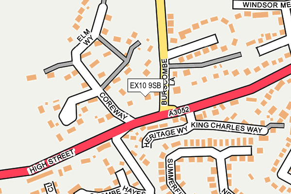 EX10 9SB map - OS OpenMap – Local (Ordnance Survey)