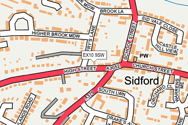 EX10 9SW map - OS OpenMap – Local (Ordnance Survey)