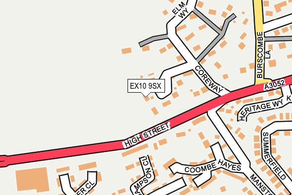 EX10 9SX map - OS OpenMap – Local (Ordnance Survey)