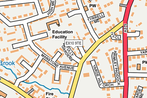 EX10 9TE map - OS OpenMap – Local (Ordnance Survey)