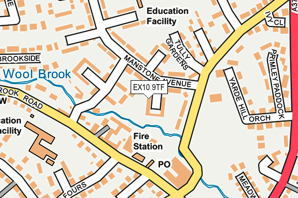 EX10 9TF map - OS OpenMap – Local (Ordnance Survey)