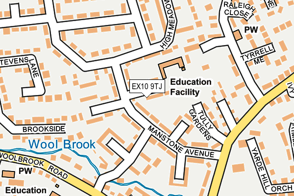 EX10 9TJ map - OS OpenMap – Local (Ordnance Survey)