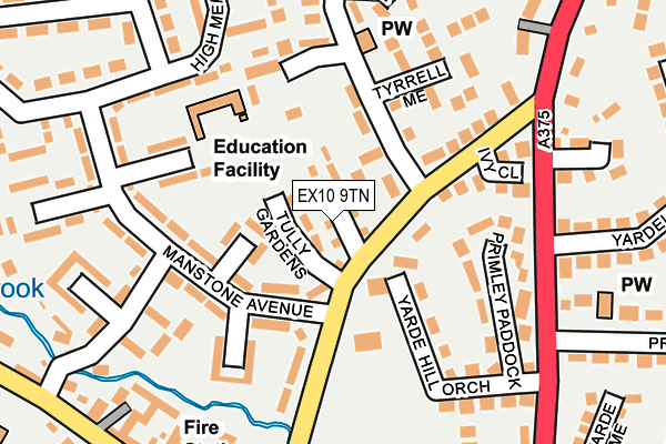 EX10 9TN map - OS OpenMap – Local (Ordnance Survey)