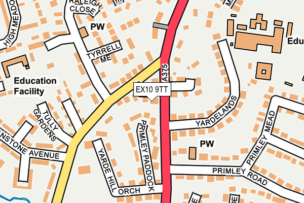 EX10 9TT map - OS OpenMap – Local (Ordnance Survey)