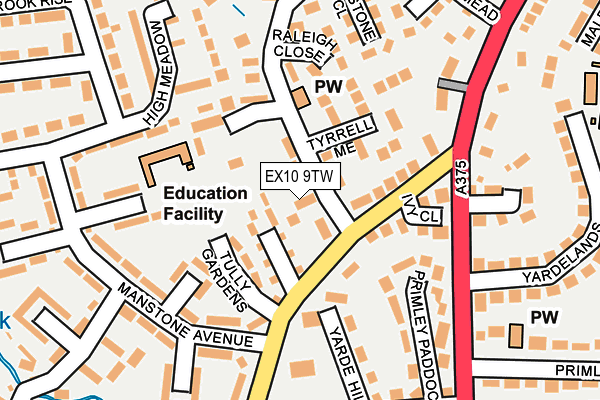 EX10 9TW map - OS OpenMap – Local (Ordnance Survey)