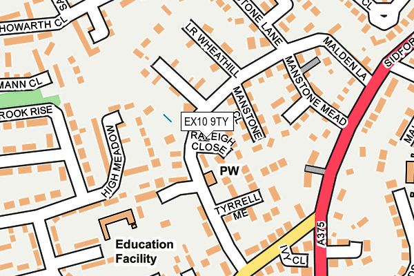 EX10 9TY map - OS OpenMap – Local (Ordnance Survey)