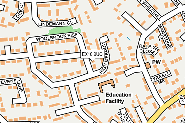 EX10 9UQ map - OS OpenMap – Local (Ordnance Survey)