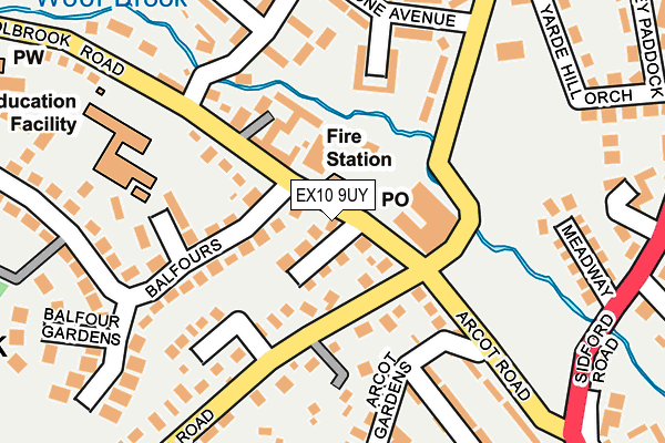 EX10 9UY map - OS OpenMap – Local (Ordnance Survey)