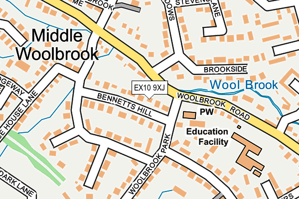 EX10 9XJ map - OS OpenMap – Local (Ordnance Survey)