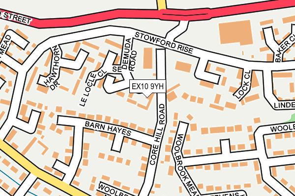EX10 9YH map - OS OpenMap – Local (Ordnance Survey)