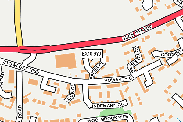 EX10 9YJ map - OS OpenMap – Local (Ordnance Survey)