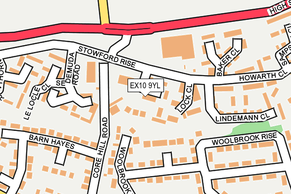 EX10 9YL map - OS OpenMap – Local (Ordnance Survey)
