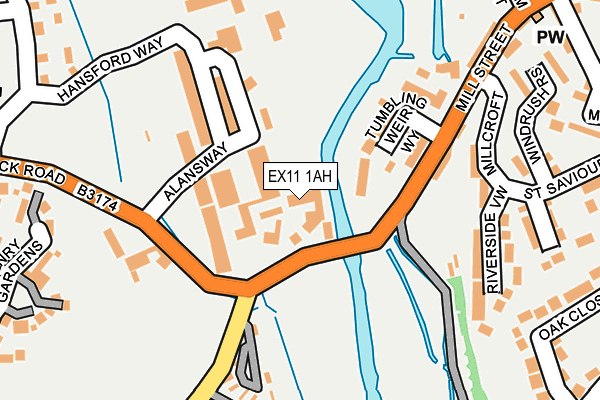 EX11 1AH map - OS OpenMap – Local (Ordnance Survey)