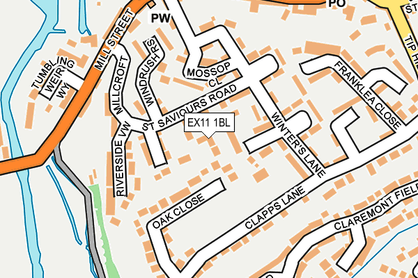EX11 1BL map - OS OpenMap – Local (Ordnance Survey)