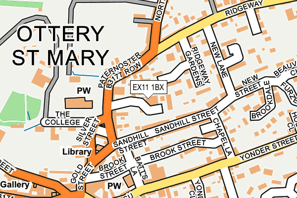 EX11 1BX map - OS OpenMap – Local (Ordnance Survey)