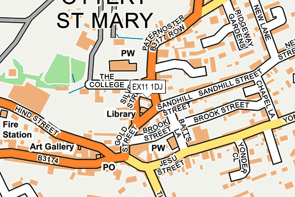 EX11 1DJ map - OS OpenMap – Local (Ordnance Survey)