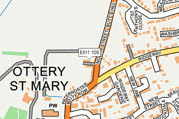 EX11 1DS map - OS OpenMap – Local (Ordnance Survey)