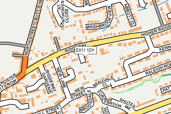 EX11 1DY map - OS OpenMap – Local (Ordnance Survey)