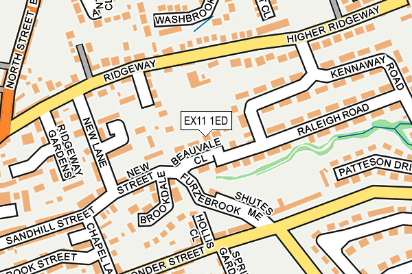 EX11 1ED map - OS OpenMap – Local (Ordnance Survey)